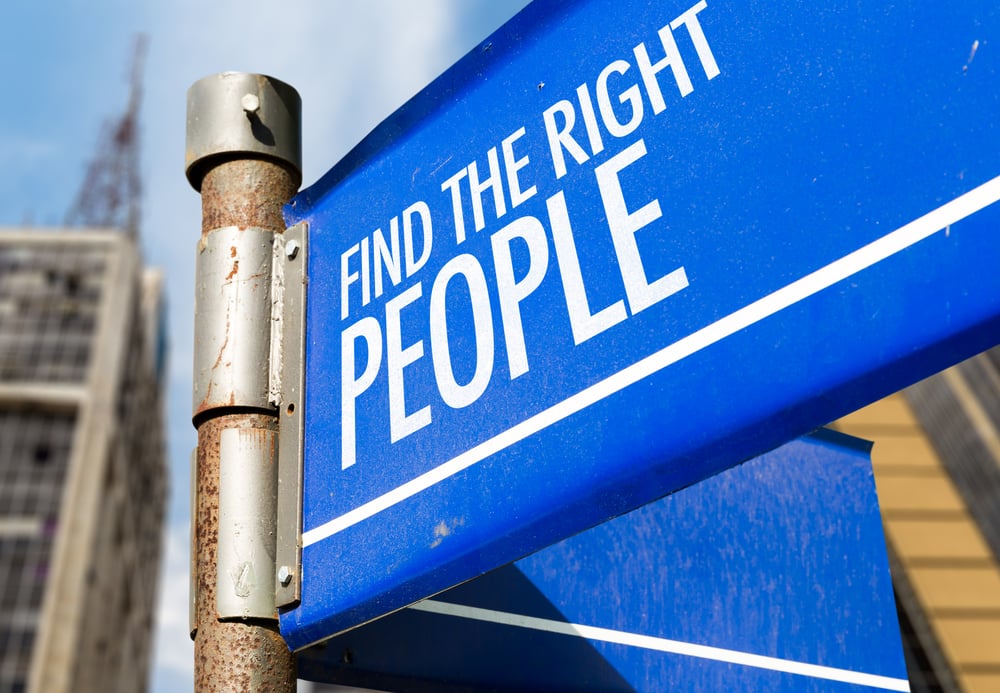 Find The Right People written on road sign Find The Right People written on road sign